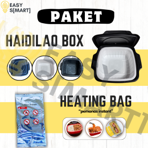 PAKET Kotak Makan Traveling/Kotak Makan Pemanas instan/Lunch Box + Self Heating Bag 90 gr - Haidilao