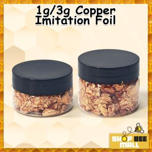 DIY Gold/Silver/Red Gold Foil For Epoxy Resin Project Gold Flakes Gold Leaf Sheet For Gold Decoration Gold Flake 金箔紙