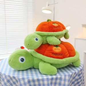EAURA Collection Persimmon Tortoise Plush Toys Soft Fluffy Turtle Stuffed Doll Kawaii Series Ornaments Cute Turtle Animal Doll Children Gift