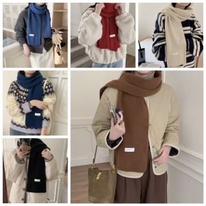 THANKSKY Khăn choàng Cashmere Khăn Len Chữ cái Khăn Len Khăn quàng cổ Cashmere mùa đông Hoài cổ Khăn quàng cổ phong cách Hàn Quốc Khăn quàng cổ ấm áp Nữ/Nam