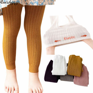 Ruizhijzg Hàng sẵn có 0-6 tuổi mùa xuân và mùa thu mùa đông ấm áp cho bé Quần Bó Quần lót trẻ em quần vải bông Quần legging màu đơn sắc bé trai bé gái tất thoáng khí