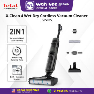Tefal X-Clean 4 Wet & Dry Cordless Vacuum Cleaner GF5035 (Timesaving 2-in-1 Washing and Vacuum) WAH LEE STORE