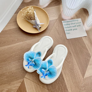 [Free Shipping] Orchid-Patterned WomenS Beach Sandals Flip-Flops For Vacation
