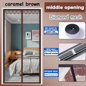 【Can block all mosquitoes】New Fiberglass woven Encryption Magnetic Curtain Door Curtain Magic Door 1s Automatic Closing Screen Door Full magnetic stripe ventilation anti mosquito net for door with magnet Fly Insect Screen Door With Velcro