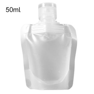 FF Travel Pouch Botol Refill Transparan Shower Gel Shampoo Portable Botol Refill Tempat Sabun Cair Travel Plastik Fliptop Travel Organizer COD