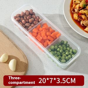 BDO กล่องเก็บของในตู้เย็นแบบมีช่องแบ่งสำหรับผักและอาหาร ขนาดใหญ่