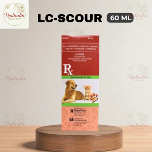 LC-Scour Suspension 60 mL: Antibiotics + Electrolytes + Kaolin + Pectin + Glycine