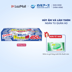 Hộp Hút Ẩm Và Làm Thơm Ngăn Tủ Quần Áo Hakugen Earth Nhật Bản (3 Hộp x 450ml)