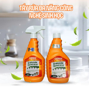 NƯỚC TẨY RỬA ĐA NĂNG CERIX CÔNG NGHỆ SINH HỌC 500ml - SẠCH SÁNG VÀ AN TOÀN THƠM DỊU