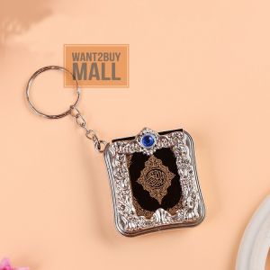 Hot Selling Doorgift Muslim Yasin Mini Resin Islamic Yaasin Buku Car Keychain Scripture Pendant Real Book
