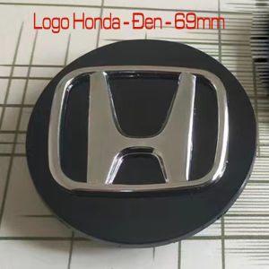 Logo mâm xe Honda chụp mâm chụp Lazang xe Honda đường kính 69mm (màu đen) Honda69.