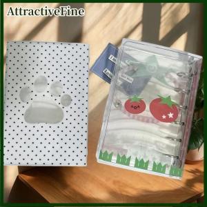 AttractiveFine A7 dễ thương động vật tự làm chất kết dính photocard thu thập cuốn sách nhật ký chương trình nghị sự kế hoạch Bìa văn phòng phẩm