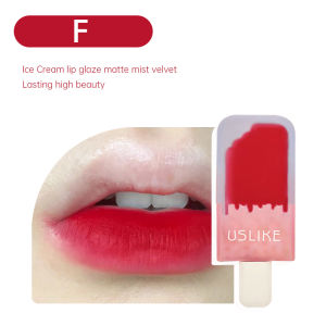 VEDO 💕COD Ice Cream Lipstick Es Krim Lucu Ice Cream Lip Glaze Matte Lip Gloss Velvet Korean Lipstick