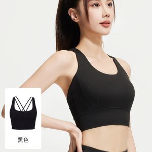 Ready stock) Womens Sports Bra Front Adjustable Buckle Wireless Padded Comfortable Gym Yoga Underwear Breathable Workout Workout Tops