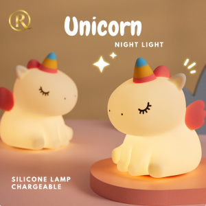 Lampu Tidur Anak LED Unicorn Silicon Lampu Malam Hiasan Night Lamp