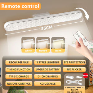 Magnetic LED Light Rechargeable Table Lamp For Study Remote Control Desk Lamp Dimmable Cabinet Light