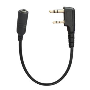 K Type Two Pin To 3.5mm Female Adapter for Most Mobile Headsets And Speakers Headphones Radio Adapter