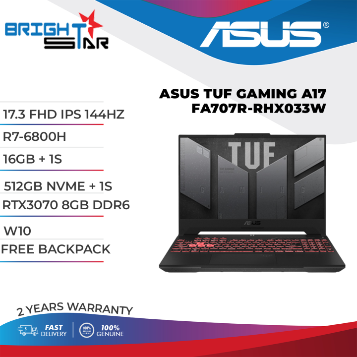 PC Gaming ASUS A17 706QM-HX063 RTX3060 AMD RYZEN 7