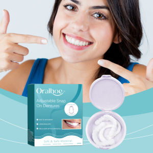 new Adjustable Snap-On Dentures - Comfortable & Natural Temporary Tooth Filling Kit Teeth Gap Correction Set Free Shipping