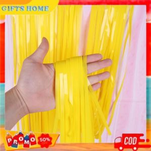 (Gifts Home) Tirai Foil Macaron Ukuran 2m x 1m Curtain Backdrop/Tirai Rumbai Pesta/Tirai Ulang Tahun