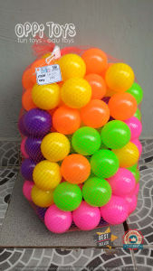 Mandi Bola Plastik Warna Cerah Isi 100pcs - Bola Plastik Anak - Mandi Bola Anak Anak Isi 100 Pcs