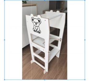 Kids Step Stool Standing Learning Tower With Adjustable Wooden Kitchen Helper Tower For Toddlers Learning With Toys