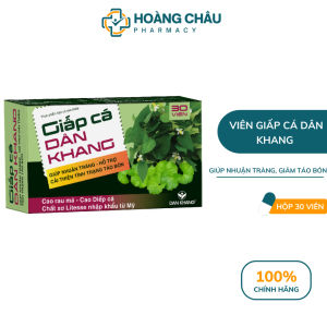 Viên Giấp Cá Dân Khang - Giúp Nhuận Tràng Giảm Táo Bón Bổ Sung Thêm Chất Xơ Hòa Tan Hộp 30 Viên