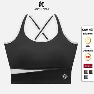 Áo Bra Croptop Thể Thao Nữ KSM LOOK Tập Gym Yoga Aerobic Phom Ôm Mút Ngực Đúc Chống Sốc Vải Mềm Thoáng Khí ABR06