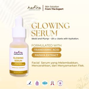 Serum Glowing Hafira Skincare tranexamic acid Serum mencerahkan wajah samarkan flek hitam BPOM Halal