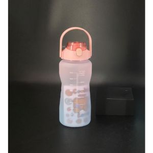 Botol Minum Motivasi Air Viral Aurel Kapasitas Jumbo 2 Liter Dengan Skala Pengingat Waktu BPA Free