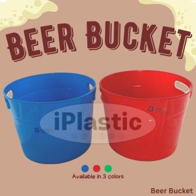 iPlastic. Beer Bucket plastic Ice Bucket big 7x9 inches, 6 bottles per bucket, San Miguel Ice bucket
