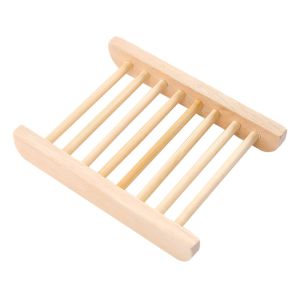 Wooden Natural Bamboo Soap Dishes Tray Holder Storage Soap Rack Plate Box Container