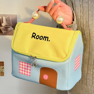 Dopamine House Cosmetic Bag Makeup Bag Organizer Travel Large Capacity Portable Skincare Storage Beg