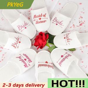 PkYeG 1Pair Bride Wedding Decoration Bridesmaid Party Slippers Ladies Party Supplies