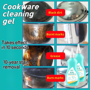 🔥Buy 1 get 1 free [Remove all stubborn stains] Pot bottom black stain removal gel/pot bottom stain remover/non-toxic formula/pot bottom cleaner/effectively removes oil stains/quickly takes effect/does not damage the pot