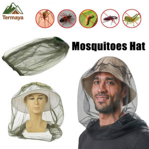 Termaya Anti-Mosquito Head Net Cap Insect Protections Hat for Outdoor Fishing Bee Proof Mesh Hat 防蚊帽