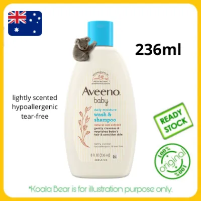 Aveeno Baby Daily Moisture Wash & Shampoo (236ml/354ml/532ml) - Koala Care