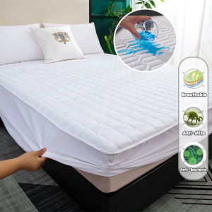 Solid Color Waterproof Fitted Bed Sheet All-inclusive Quilted Diaper Mattress Cover Bedspread 1M2/1M5/1M8
