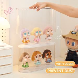 Crybaby /Kuromi Display Box Storage Transparent Pop Mart Blind Box Doll Stand Figurine 哭娃盲盒收纳透明吊件