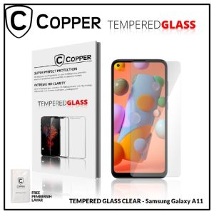 Samsung A11 - COPPER TEMPERED GLASS FULL CLEAR Anti Gores