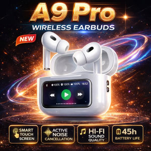 A9 Pro TWS Touch Screen Wireless Bluetooth Headphones TWS in-Ear with Microphone Hifi Stereo Sports Waterproof Gaming