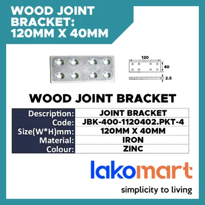 4 pcs Joining Flat Metal Brackets Mending Plates Multiple Size