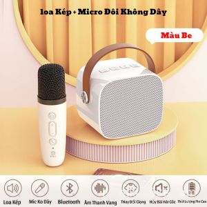 Đồ Chơi Trẻ Em Loa Karaoke Mini Loa Bluetooth Di Động Dễ Thương Kèm 2 Micro LBK01 Không Dây Có Tay Cầm Nhỏ GọnTiện Lợi-Tiệm Nhà Sóc 2023
