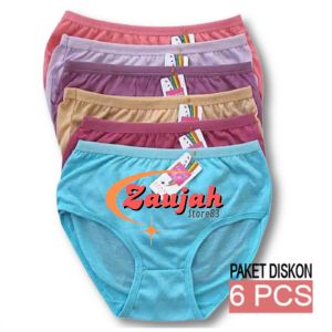 Celana Dalam Wanita / Paket Diskon CD 12 Pcs / Pakaian dalam wanita Talent Polos Best Quality