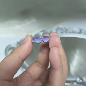 Silver Wolf Cosplay Ring Adjustable Cuff Design Metal Alloy Purple Blue Anime Game Peripheral Accessory