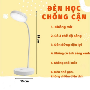 【FORESIGHT】Đèn Học Để Bàn Đọc Sách Bàn Làm Việc Tích Điện Bảo Vệ Mắt Đèn Led Bàn Học 3 Màu Ánh Sáng Bảo Vệ Mắt Đa Năng