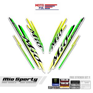 Stiker Striping Decal Body Motor Yamaha Mio Sporty Atau Smile Garnis Urban Motif Font Simple Warna