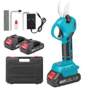 21V Cordless Electric Pruning Shears - Heavy Duty Garden Shears With 2 Batteries For Tree Trimming/Farm Use（Without A Saw）