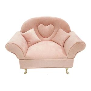 1/6 Scale Dollhouses Loveseat Sofa Model Holder for Dolls and Miniatures Furnishings