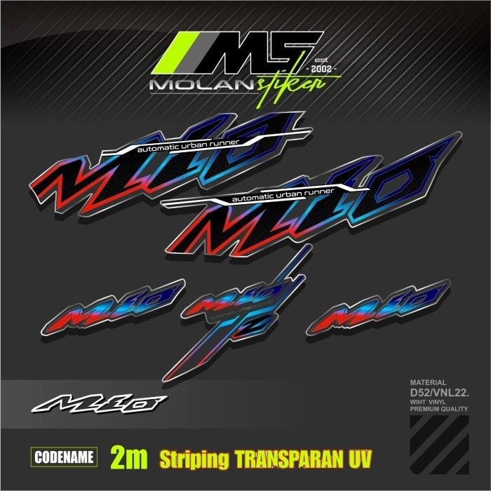 T55 Decal Sticker Striping Variasi Transparan Uv Mio Urban Mio Sporty ...